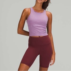 Lululemon Ebb to Street Racerback Crop Tank Top (Size 8, Wisteria Purple)